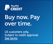 A blue banner with the paypal credit logo.