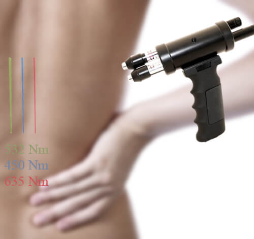 tri laser application example with person's back